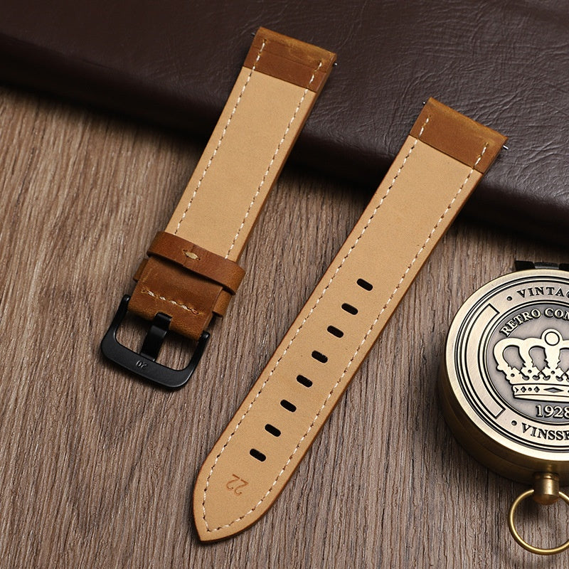 Vintage Genuine Leather Watch Strap for Apple Watch & Huawei